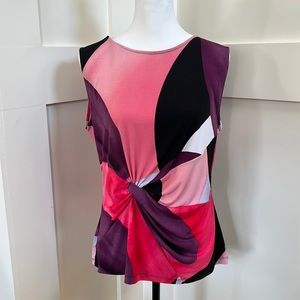 DKNY Large faux front tie top